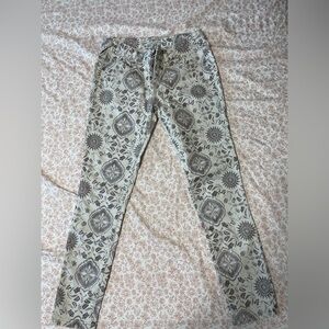 Free People Sundial Print Skinny Jeans